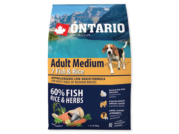 Ontario Dog Adult Medium Fish - 12kg