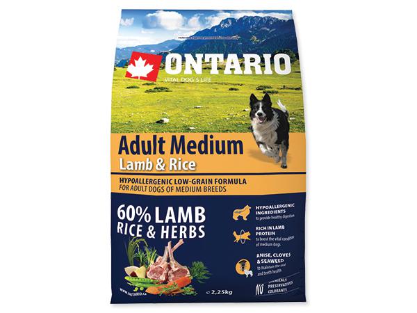 Ontario Dog Adult Medium Lamb - 12kg