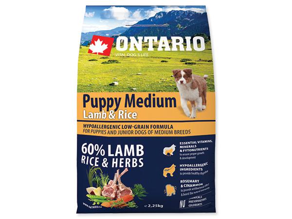 Ontario Dog Puppy Medium Lamb - 2,25kg