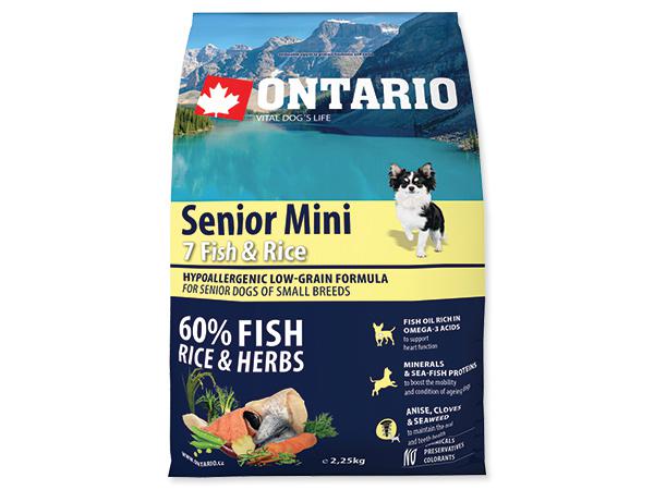 Ontario Dog Senior Mini Fish - 2,25kg