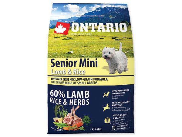 Ontario Dog Senior Mini Lamb - 2,25kg