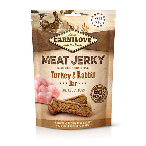 Pamlsky Carnilove Jerky Turkey & Rabbit Bar 100g