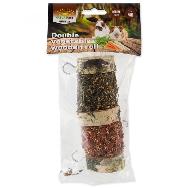 Pochoutka Nature Land Nibble válec dva druhy zeleniny 160g