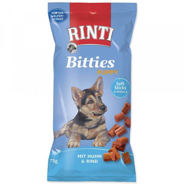 Pochoutka Rinti Extra Bitties Puppy kuře+hovězí 75g