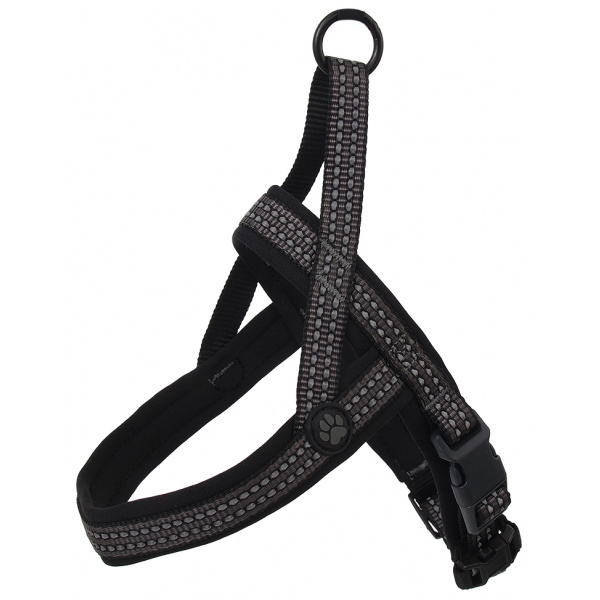 Postroj Active Dog Neoprene M šedý 2x58-70cm