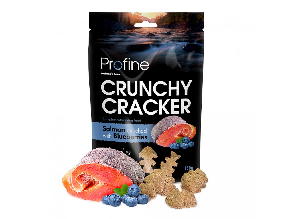 Profine Crunchy Cracker Losos/Borůvky - 150g