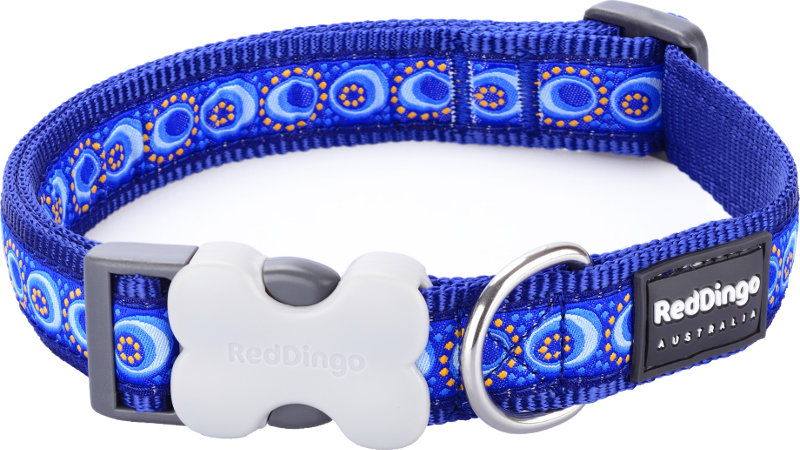 RedDingo Obojek Cosmos Blue - 15mm/34 až 36mm