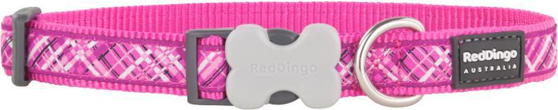 RedDingo Obojek Flanno Hot Pink - 1,2/20 až 32cm