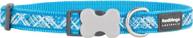 RedDingo Obojek Reflective Flanno Turquoise - 1,2/20 až 32cm