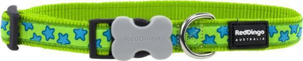 RedDingo Obojek Star Lime Green - 1,5/24 až 36cm