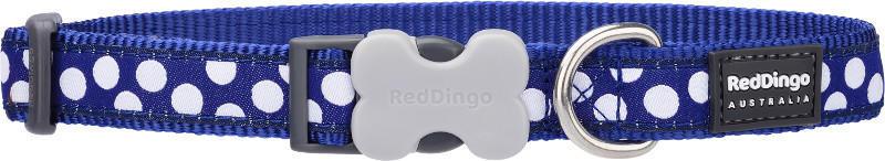 RedDingo Obojek White Spots On Navy - 2,0/31 až 47cm