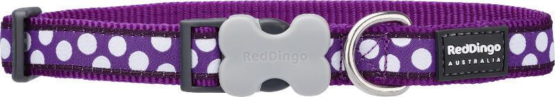 RedDingo Obojek White Spots On Purple - 1,5/24 až 36cm