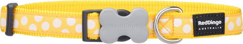 RedDingo Obojek White Spots On Yellow - 2,5/41 až 63cm