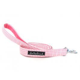 RedDingo Vodítko Baby Pink Gingham - 2cm/1,2m