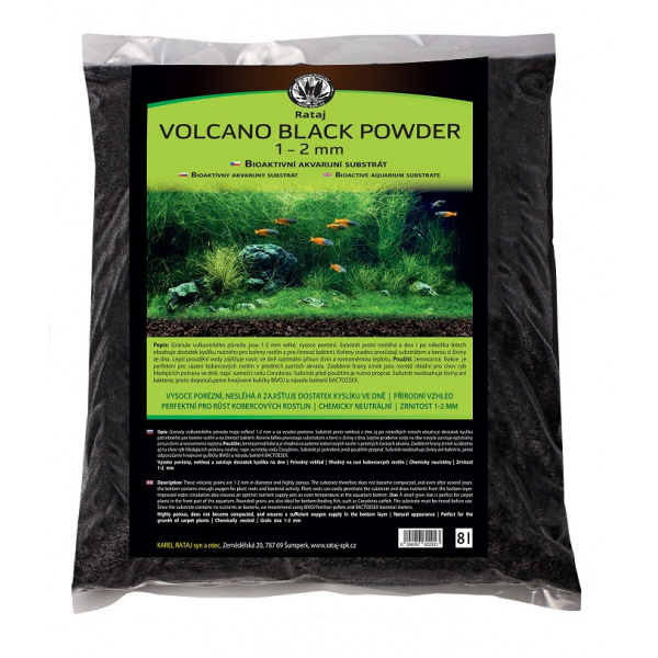 Substrát Rataj Volcano Black Powder 8l