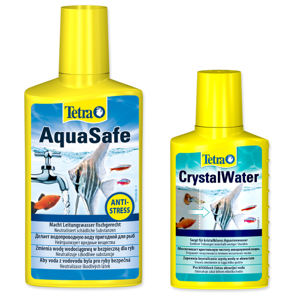 Tetra Aqua Safe 250ml + Tetra Crystal Water 100ml zdarma