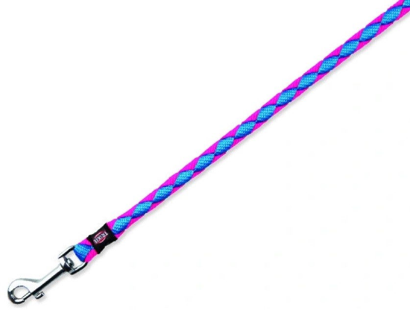 Trixie Vodítko Cavo 1,2cm/1m - Neon Modro/Růžové