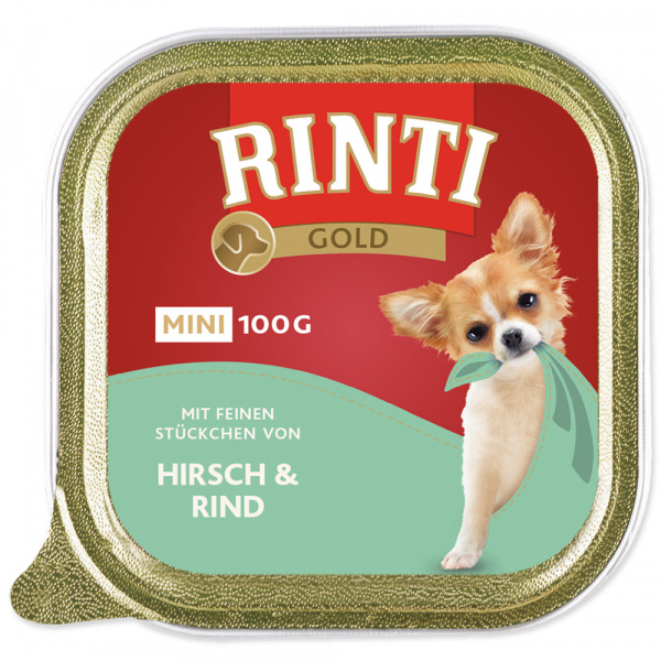 Vanička Rinti Gold Mini jelen + hovězí 100g