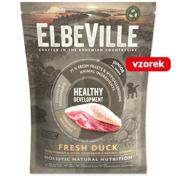 Vzorek - ELBEVILLE Puppy and Junior All Breeds Fresh Duck Healthy Development 100g