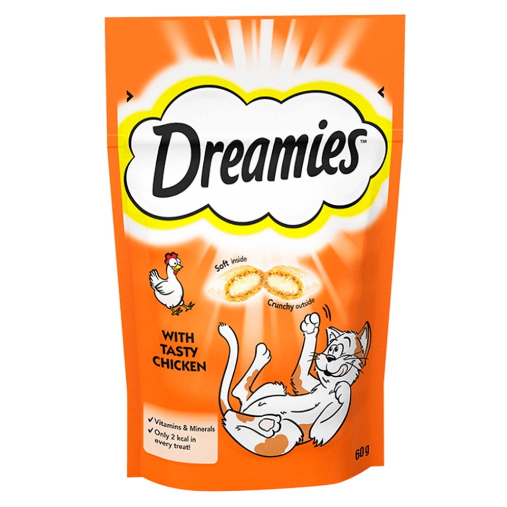 Whiskas Dreamies Pochoutka 60g - Kuřecí