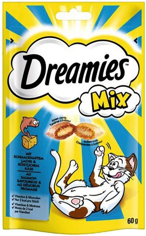 Whiskas Dreamies Pochoutka 60g - Losos/sýr