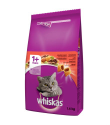 Whiskas Suché 1,4kg - Hovězí