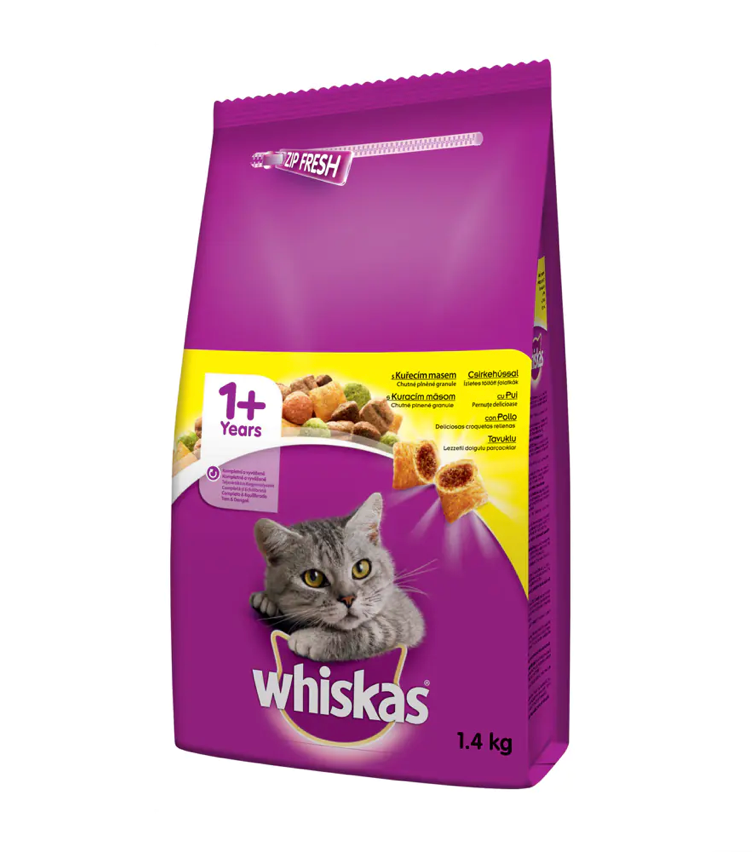 Whiskas Suché 1,4kg - Kuřecí