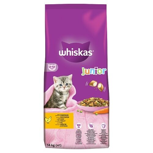 Whiskas Suché 14kg - Junior Kuřecí